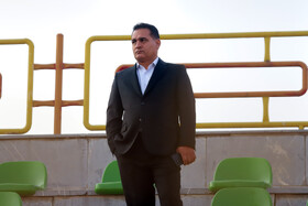  لیگ یک فوتبال ایران؛ افشین حسنی مدیرعامل تیم فوتبال بعثت کرمانشاه در دیدار بعثت  و آریو اسلامشهر