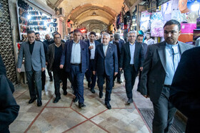 بازدید سیدرضا صالحی امیری، وزیر میراث فرهنگی، گردشگری و صنایع دستی از بازار تاریخی اراک