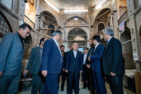 بازدید سیدرضا صالحی امیری، وزیر میراث فرهنگی، گردشگری و صنایع دستی از بازار تاریخی اراک