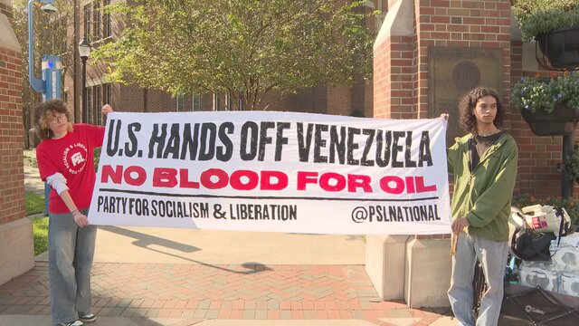 تظاهرات در ده‌ها شهر آمریکا در اعتراض به جنگ‌طلبی دولت ترامپ