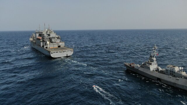 رزمایش مشترک نیروی دریایی آمریکا و رژیم صهیونیستی