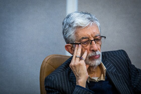 غلامعلی حداد عادل، رییس فرهنگستان زبان و ادب فارسی در مراسم تولد ۹۸ سالگی فتح الله مجتبایی