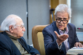 اصغر دادبه در مراسم تولد ۹۸ سالگی فتح الله مجتبایی