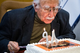 مراسم تولد ۹۸ سالگی فتح الله مجتبایی