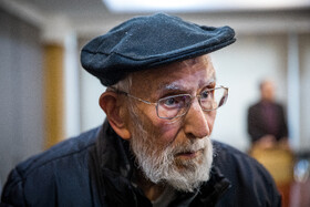 محمدعلی موحد در مراسم تولد ۹۸ سالگی فتح الله مجتبایی