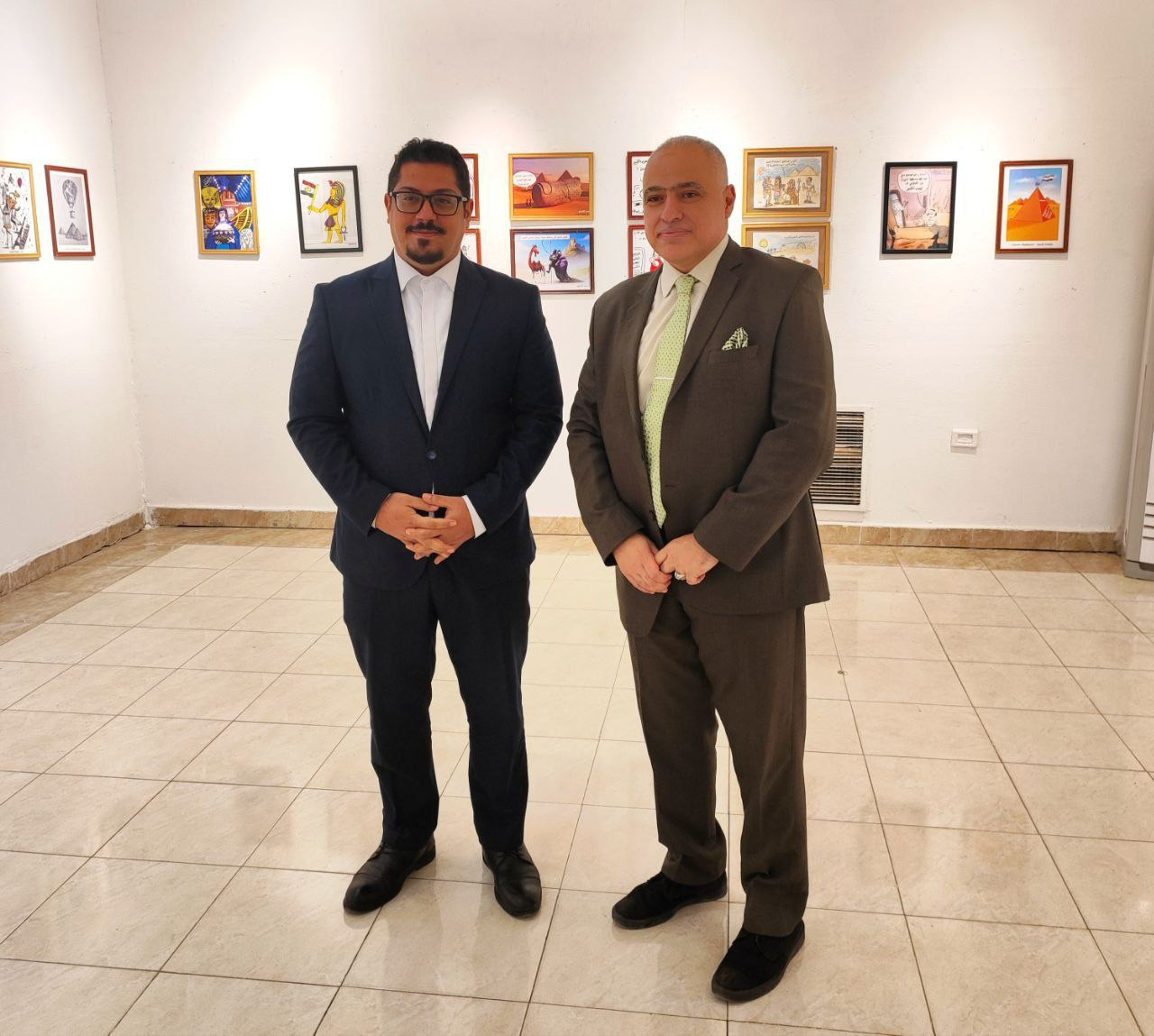 درخشش هنر ایرانی در افتتاحیه نمایشگاه آثار کاریکاتوری قاهره