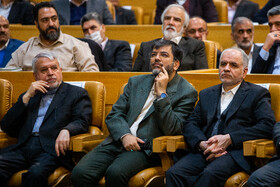 امین‌حسین رحیمی، وزیر دادگستری و سیدرضا صالحی امیری، وزیر میراث فرهنگی و گردشگری در جشنواره ارتقاء شفافیت و رفع موقعیت های تعارض منافع