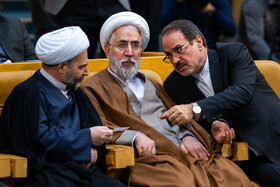 ذبیح الله خداییان، رئيس سازمان بازرسی و حجت‌الاسلام والمسلمین حمزه خلیلی معاون اول قوه قضاییه در جشنواره ارتقاء شفافیت و رفع موقعیت های تعارض منافع