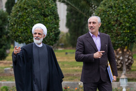 حمید پورمحمدی، رئیس سازمان برنامه و بودجه و مجید انصاری، معاون حقوقی رئیس‌جمهور در حاشیه جلسه هیات دولت - ۱۹ آذر