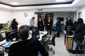 بازدید ابوالفضل نجارزاده، مدیرعامل بانک ملی از ایسنا