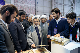 حجت‌الاسلام عبدالحسین خسروپناه، دبیر شورای عالی انقلاب فرهنگی در دومین روز نمایشگاه پژوهش و فناوری - مشهد