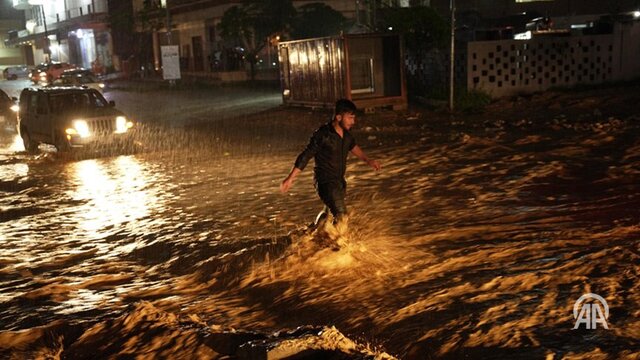سیل در «سلیمانیه» عراق و هشدار بارش‌های بیشتر+فیلم