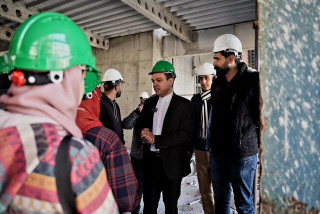 بازدید دانشجویان مهندسی عمران دانشگاه تهران از پروژه اسکلت فلزی الماس