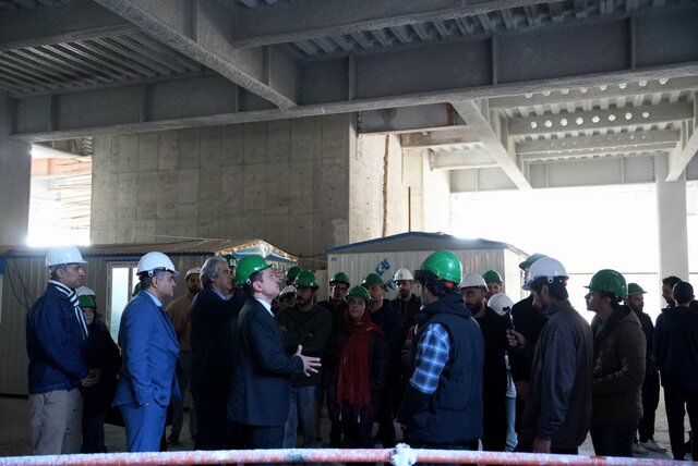 بازدید دانشجویان مهندسی عمران دانشگاه تهران از پروژه اسکلت فلزی الماس