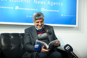 علیرضا حاتمی، رئیس جهاد دانشگاهی خراسان رضوی در سومین روز نمایشگاه پژوهش و فناوری - مشهد