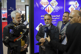 علی باخرد، مدیرکل صمت استان خراسان رضوی در سومین روز نمایشگاه پژوهش و فناوری - مشهد