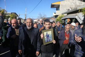 تشییع پیکر «احمد علیزاده» در شهر زیراب - سوادکوه