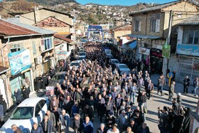 تشییع پیکر «احمد علیزاده» در شهر زیراب - سوادکوه