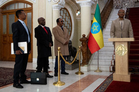 دیدار تاگسه چافو رئیس مجلس نمایندگان اتیوپی با محمد باقر قالیباف