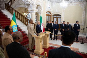 دیدار تاگسه چافو، رئیس مجلس نمایندگان اتیوپی با محمد باقر قالیباف، رییس مجلس شورای اسلامی