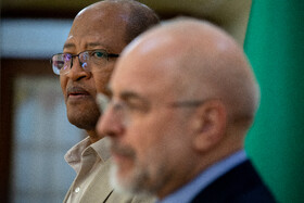 دیدار تاگسه چافو، رئیس مجلس نمایندگان اتیوپی با محمد باقر قالیباف، رییس مجلس شورای اسلامی