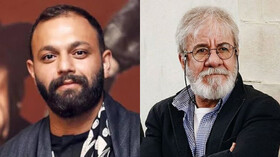 صابر ابر و مسعود کرامتی در «دانه‌های انگور»