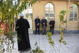 مراسم وداع با پیکر آیت الله سید محمد شاهچراغی در حوزه علمیه سمنان