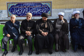 مراسم وداع با پیکر آیت الله سید محمد شاهچراغی در حوزه علمیه سمنان