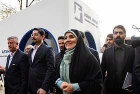 مراسم افتتاح نهمین نمایشگاه بین‌المللی حمل‌ونقل، لجستیک و صنایع وابسته با حضور فرزانه صادق وزیر راه و شهرسازی