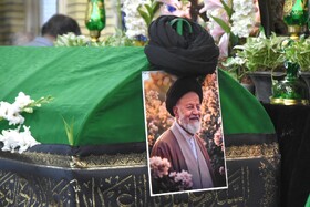 وداع با شکوه مردم سمنان با پیکر آیت الله سید محمد شاهچراغی