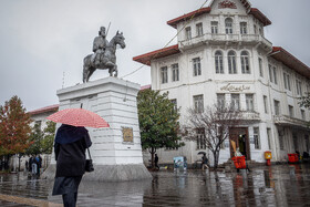 بارش باران پاییزی - رشت