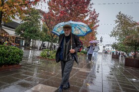 بارش باران پاییزی - رشت