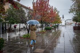 بارش باران پاییزی - رشت
