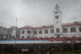 بارش باران پاییزی - رشت