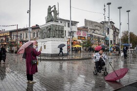 بارش باران پاییزی - رشت