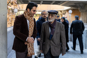 نصرالله پورجوادی در مراسم تشییع پیکر کامران فانی