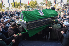 مراسم تشییع پیکر «آیت الله سید محمد شاهچراغی» در سمنان