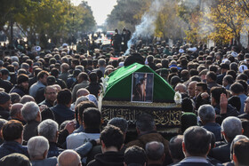 مراسم تشییع پیکر «آیت الله سید محمد شاهچراغی» در سمنان