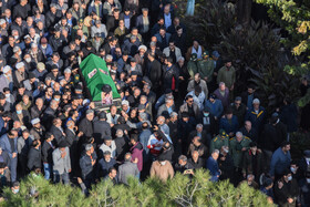 مراسم تشییع پیکر «آیت الله سید محمد شاهچراغی» در سمنان