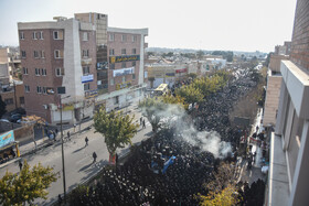 مراسم تشییع پیکر «آیت الله سید محمد شاهچراغی» در سمنان