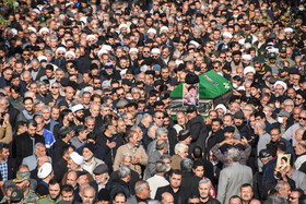 مراسم تشییع پیکر «آیت الله سید محمد شاهچراغی» در سمنان