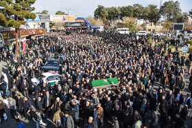مراسم تشییع پیکر «آیت الله سید محمد شاهچراغی» در سمنان