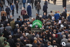 مراسم تشییع پیکر «آیت الله سید محمد شاهچراغی» در سمنان