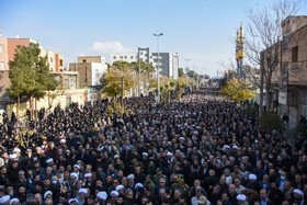 مراسم تشییع پیکر «آیت الله سید محمد شاهچراغی» در سمنان
