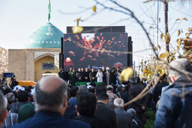 مراسم تشییع پیکر «آیت الله سید محمد شاهچراغی» در سمنان