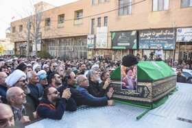 مراسم تشییع پیکر «آیت الله سید محمد شاهچراغی» در سمنان