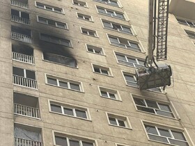 آتش‌سوزی در برج مسکونی دهکده المپیک مهار شد/ نجات ۱۰ نفر از میان دود و حرارت