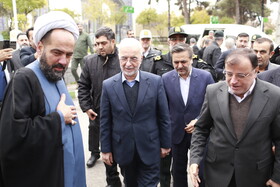 سفر یکروزه اسکندر مومنی، وزیر کشور به استان گلستان - غبار روبی مزار شهدا امام زاده عبدالله گرگان