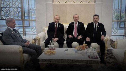 ماجرای ورود ناگهانی شهباز شریف به دیدار پوتین-اردوغان پس از ۴۰ دقیقه انتظار