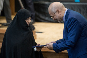  محمد باقر قالیباف، رئیس مجلس شورای اسلامی در مراسم تجلیل از پژوهشگران برتر مرکز پژوهش‌های مجلس